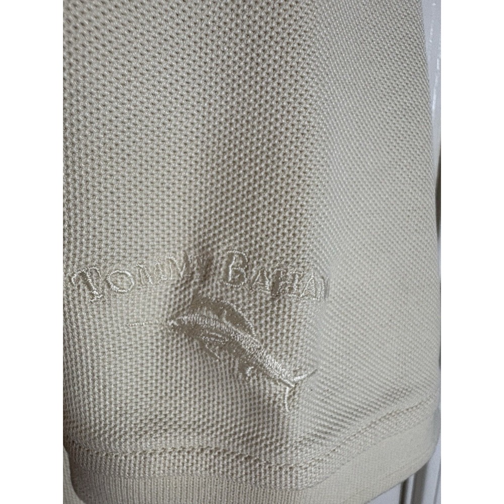 Tommy Bahama Men's Collar Shirt 1/4 Button Pullover Pale Yellow 18 Golf XL - Picture 5 of 7